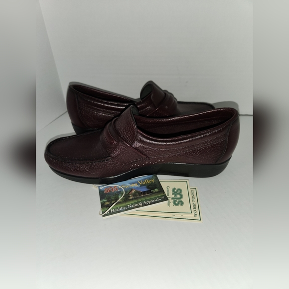 NEW! Men’s SAS Alamo Leather Slip-On Loafers Cordovan Size 10 USA Made - Picture 5 of 10